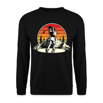 Golf Golfer - Unisex Pullover - Schwarz - Vorne - Alina (178cm) & Michal (187cm)