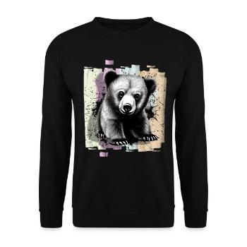 Ours - Sweat-shirt Unisexe - noir - Devant - Alina (178cm) & Michal (187cm)