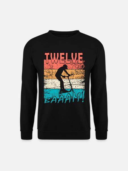 Scooter 12. Geburtstag 12 Geschenk Skatepark - Unisex Pullover - Schwarz
