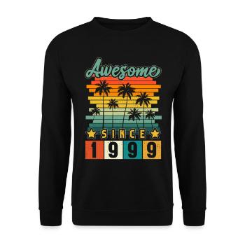 1999 Naissance Anniversaire Année de naissance millésime - Sweat-shirt Unisexe - noir - Devant - Alina (178cm) & Michal (187cm)