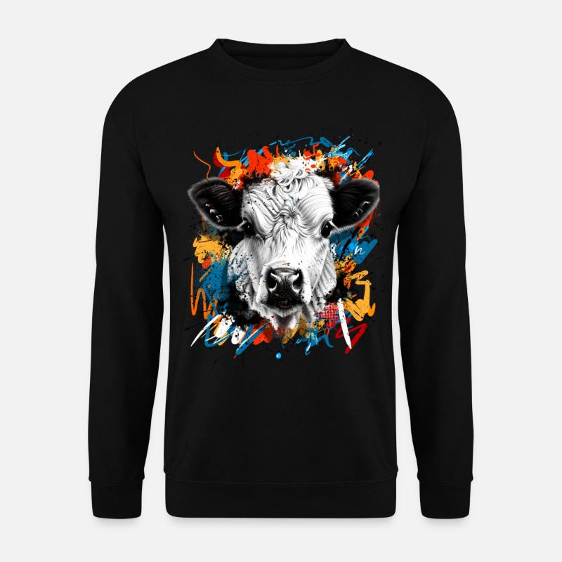 Kuh - Unisex Pullover - Schwarz