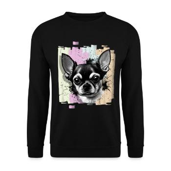 Chihuahua - Unisex Sweatshirt - black - Front - Alina (178cm) & Michal (187cm)