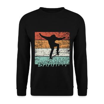 Skateboarders - Unisex Sweatshirt - black - Front - Alina (178cm) & Michal (187cm)