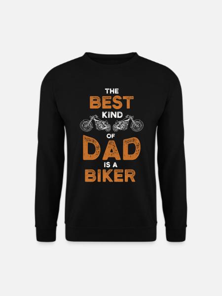 Biker Dad Lustiger Motorrad Papa Vater Daddy - Unisex Pullover - Schwarz