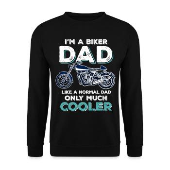 Biker motorcyclist motorcyclist COOL - Unisex Sweatshirt - black - Front - Alina (178cm) & Michal (187cm)