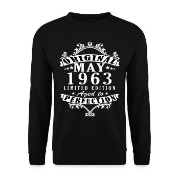 Millésime mai 1963 - Sweat-shirt Unisexe - noir - Devant - Alina (178cm) & Michal (187cm)