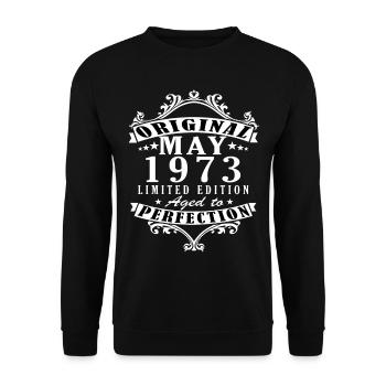 May 1973 | Anniversary 1973 Born | May 1973 - Unisex Sweatshirt - black - Front - Alina (178cm) & Michal (187cm)