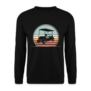 Golf Golfer - Unisex Pullover - Schwarz - Vorne - Alina (178cm) & Michal (187cm)