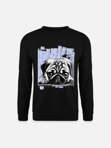 Pug Dog - Unisex Sweatshirt - black