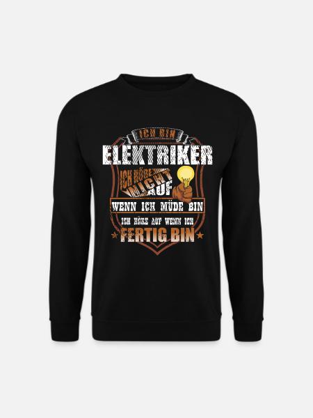Elektriker Handwerker Elektronik Strom - Unisex Pullover - Schwarz