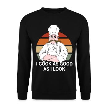 Chef Cooking Saying Chef - Unisex Sweatshirt - black - Front - Alina (178cm) & Michal (187cm)