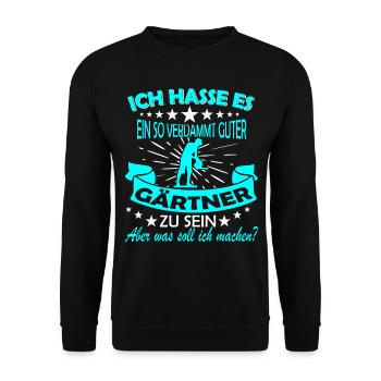 Gartenarbeit & Gärtnern - Unisex Pullover - Schwarz - Vorne - Alina (178cm) & Michal (187cm)