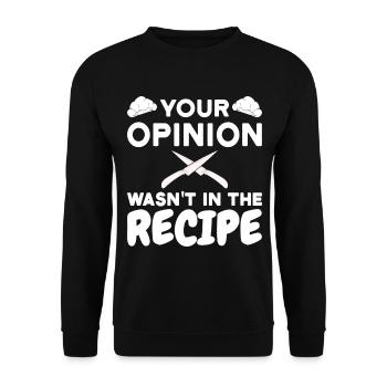 Chef Chef Cooking Saying - Unisex Sweatshirt - black - Front - Alina (178cm) & Michal (187cm)