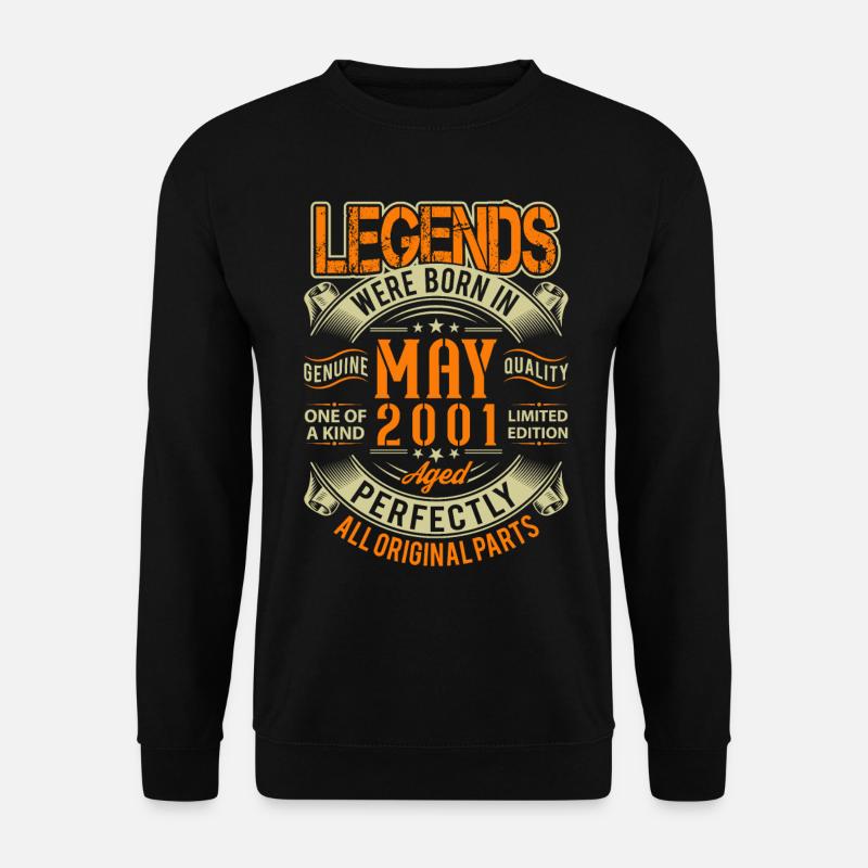 2001 May Birthday Legend - Unisex Sweatshirt - black