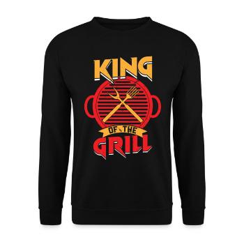Grilling Barbeque BBQ Griller Grillmeister - Unisex Sweatshirt - black - Front - Alina (178cm) & Michal (187cm)