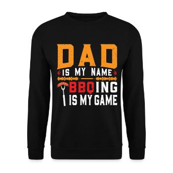grill dad grill - Unisex Sweatshirt - black - Front - Alina (178cm) & Michal (187cm)