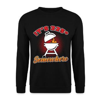 Grilling Barbeque BBQ Griller Grillmeister - Unisex Sweatshirt - black - Front - Alina (178cm) & Michal (187cm)