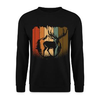 Elk - Unisex Sweatshirt - black - Front - Alina (178cm) & Michal (187cm)