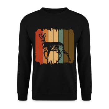 Roe deer - Unisex Sweatshirt - black - Front - Alina (178cm) & Michal (187cm)