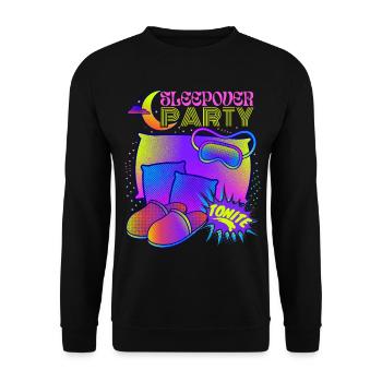 Pajama Party, Overnight Stay, Slumber Party - Unisex Sweatshirt - black - Front - Alina (178cm) & Michal (187cm)