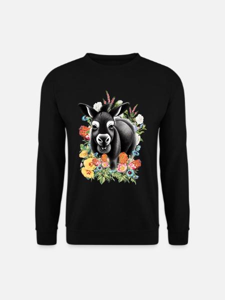 Donkey Flowers - Unisex Sweatshirt - black