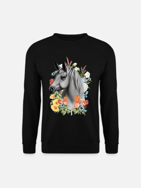 Fleurs de cheval - Sweat-shirt Unisexe - noir