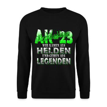 High School Graduation 2023 Saying Gift Graduation Ceremony - Unisex Sweatshirt - black - Front - Alina (178cm) & Michal (187cm)