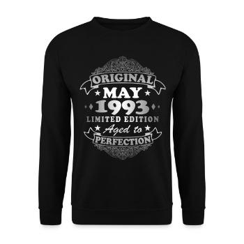 Limitierte Ausgabe Mai 1993 - Unisex Pullover - Schwarz - Vorne - Alina (178cm) & Michal (187cm)