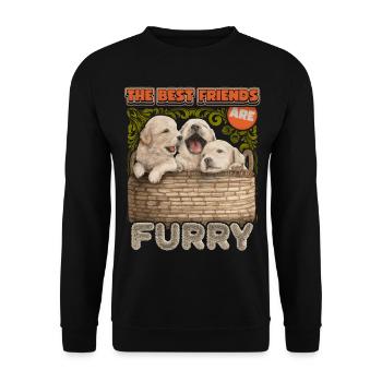 Golden Retriever Puppy, Dog Funny Saying - Unisex Sweatshirt - black - Front - Alina (178cm) & Michal (187cm)
