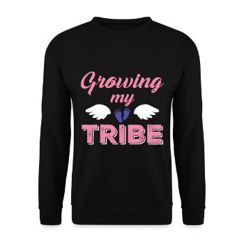 Grossesse Chargement Grossesse Naissance - Sweat-shirt Unisexe - noir - Devant - Alina (178cm) & Michal (187cm)