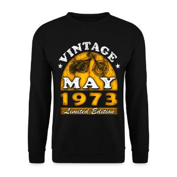 Moto moto Né en mai 1973 - Sweat-shirt Unisexe - noir - Devant - Alina (178cm) & Michal (187cm)