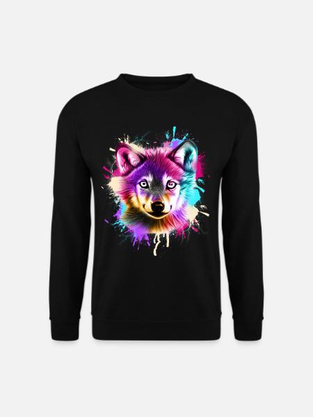 Kleiner Wolf Bunt - Unisex Pullover - Schwarz