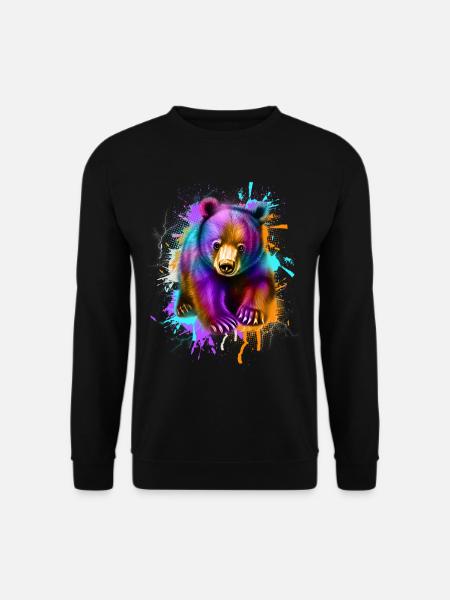 Kleiner Bär Bunt - Unisex Pullover - Schwarz