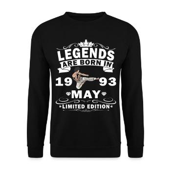 Karaté Fighter Anniversaire Mai 1993 MMA - Sweat-shirt Unisexe - noir - Devant - Alina (178cm) & Michal (187cm)