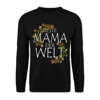 Beste Mama der Welt - Unisex Pullover - Schwarz - Vorne - Alina (178cm) & Michal (187cm)
