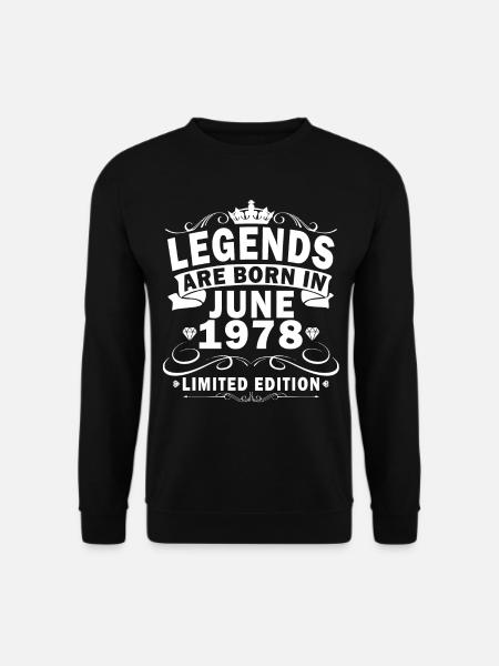 Juni 1978 Original 1978 Jahrestag 1978 Juni - Unisex Pullover - Schwarz