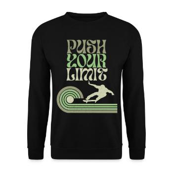 Skater Skating Skateboard Spruch - Unisex Pullover - Schwarz - Vorne - Alina (178cm) & Michal (187cm)