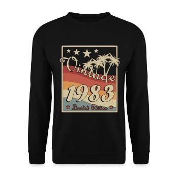 Year 1983 Original - Unisex Sweatshirt - black - Front - Alina (178cm) & Michal (187cm)
