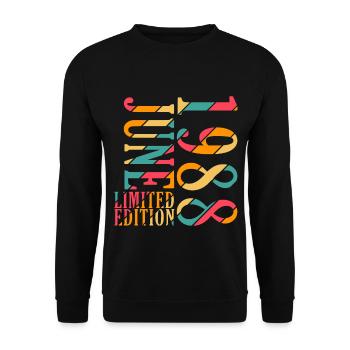 June 1988, 35th Anniversary Men Women - Unisex Sweatshirt - black - Front - Alina (178cm) & Michal (187cm)