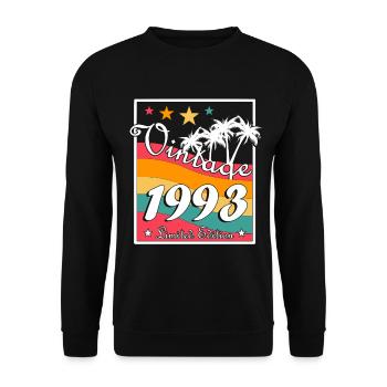 Vintage 1993 - Unisex Sweatshirt - black - Front - Alina (178cm) & Michal (187cm)