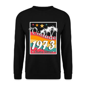 Vintage 1973 - Unisex Sweatshirt - black - Front - Alina (178cm) & Michal (187cm)