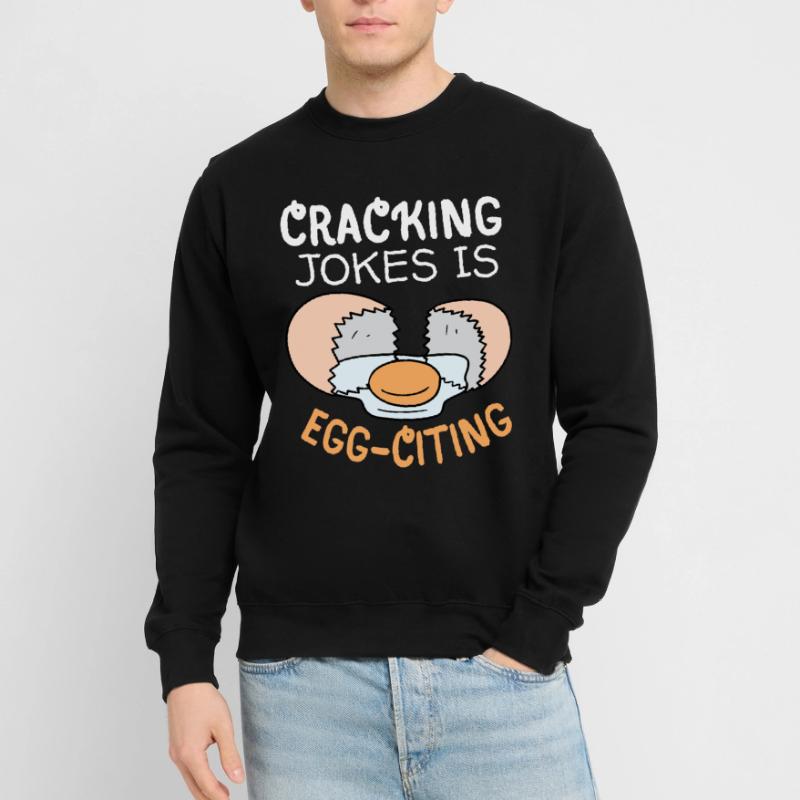 Ei, Eier, lustiger Spruch, Pun Egg-citing Witz Unisex Pullover