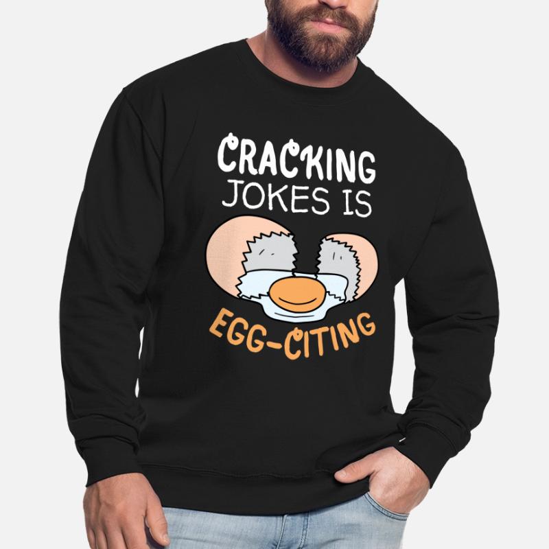 Ei, Eier, lustiger Spruch, Pun Egg-citing Witz Unisex Pullover