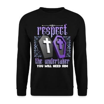 Funny Undertaker Saying, Undertaker Saying - Unisex Sweatshirt - black - Front - Alina (178cm) & Michal (187cm)