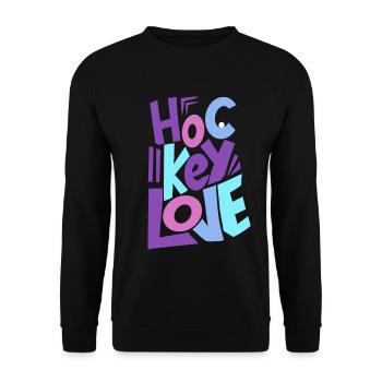 Field Hockey Indoor Hockey Hockey Girl - Unisex Sweatshirt - black - Front - Alina (178cm) & Michal (187cm)