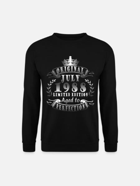 1988 Juli Limited Edition 35. Geburtstag Outfit - Unisex Pullover - Schwarz