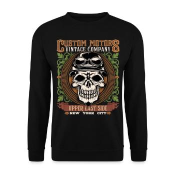 Crâne de motocycliste, crâne, motard Dicton - Sweat-shirt Unisexe - noir - Devant - Alina (178cm) & Michal (187cm)