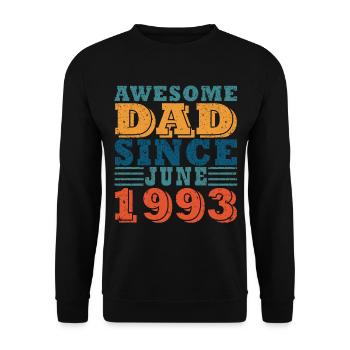 Juni 1993 Juni Geburtstagsgeschenk Juni 1993 - Unisex Pullover - Schwarz - Vorne - Alina (178cm) & Michal (187cm)