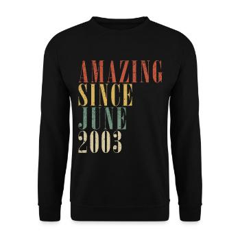 20ème anniversaire Juin Millésime 2003 Millésime - Sweat-shirt Unisexe - noir - Devant - Alina (178cm) & Michal (187cm)