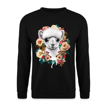 Alpaka - Unisex Pullover - Schwarz - Vorne - Alina (178cm) & Michal (187cm)